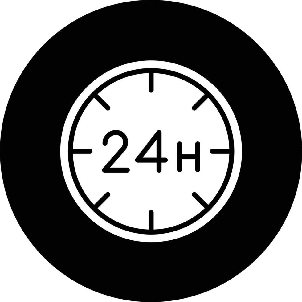 24 hours Icon Design Illustration vector