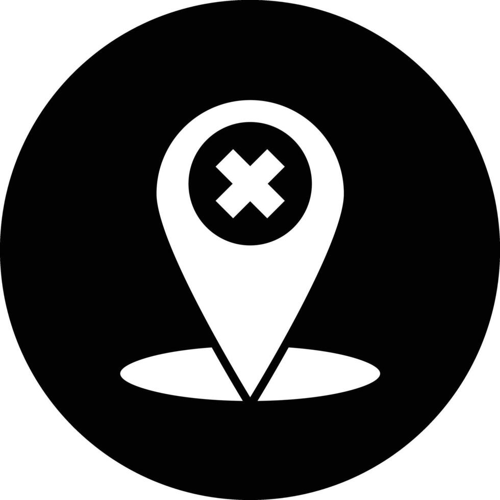 Cancel location Icon Design Illustration vector