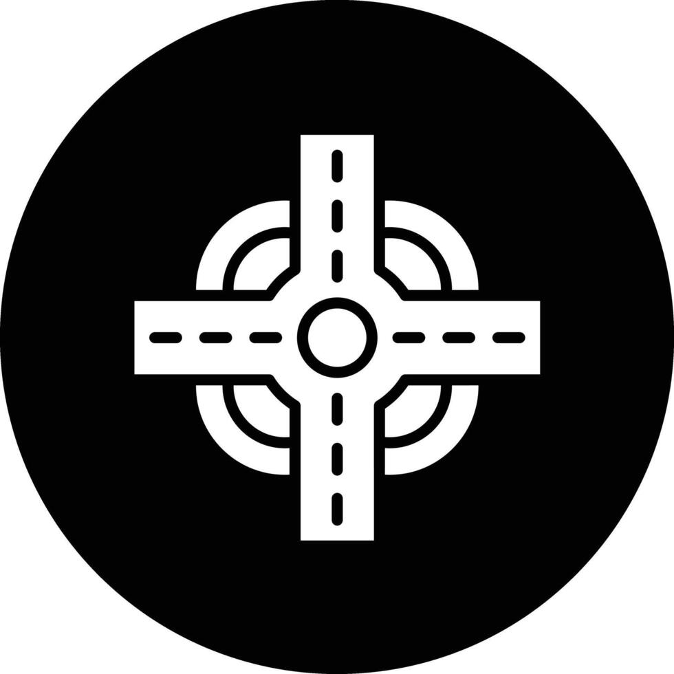 Road intersection Icon Design Illustration vector