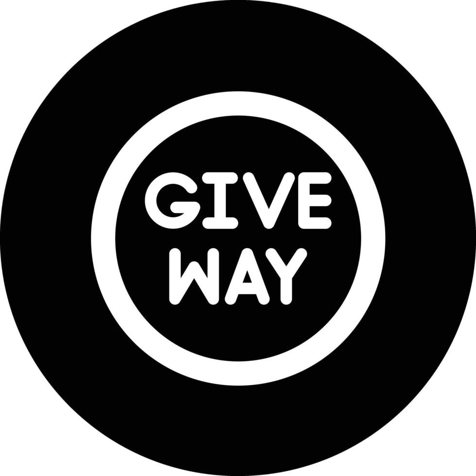 Give way Icon Design Illustration vector
