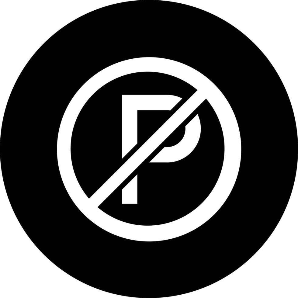 No parking Icon Design Illustration vector