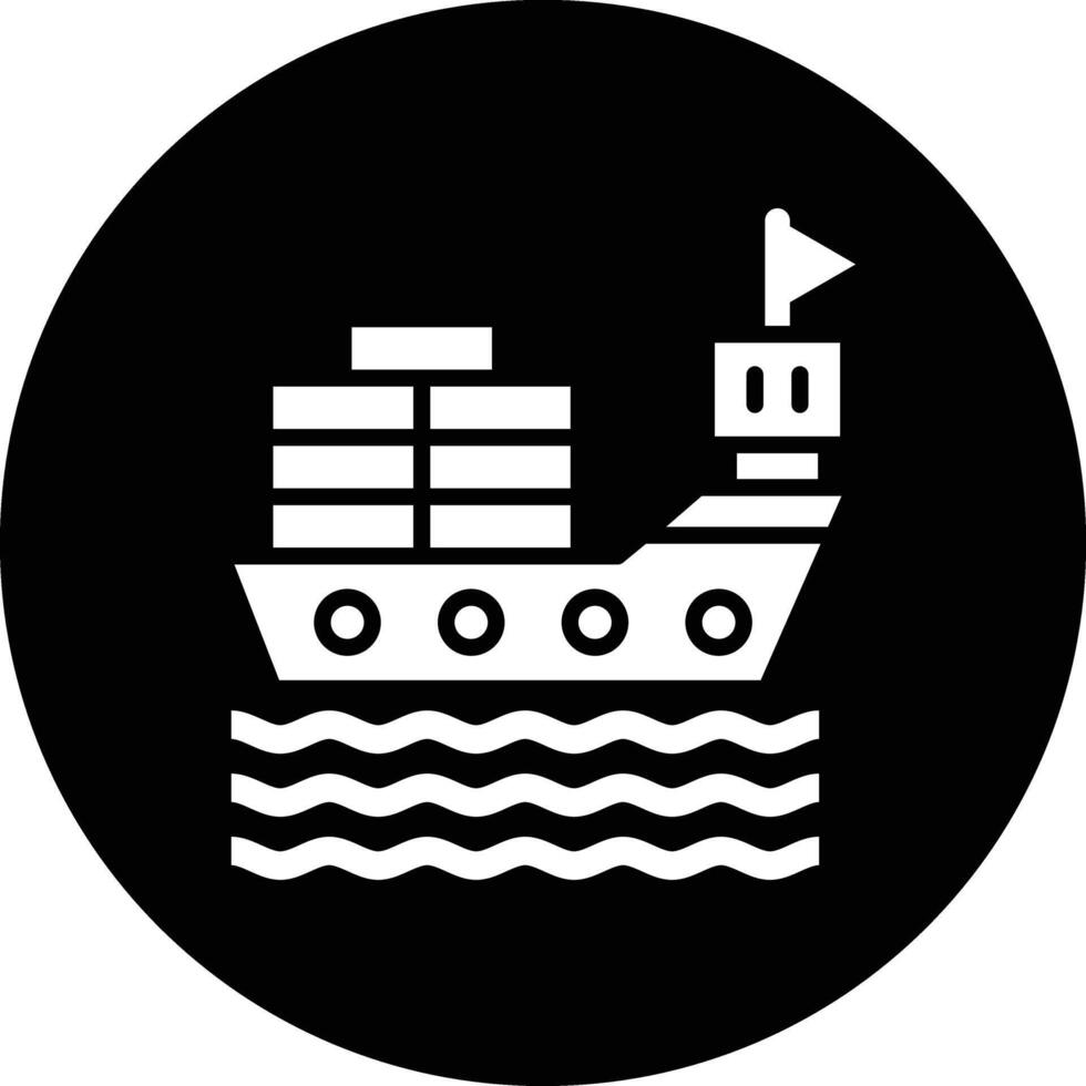 Cargo ship Icon Design Illustration vector