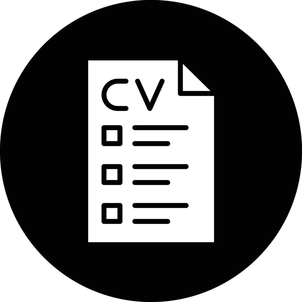 Cv Icon Design Illustration vector