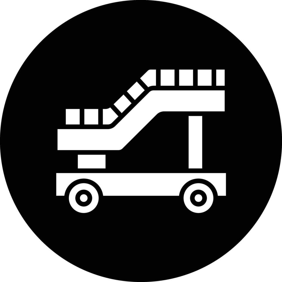 Airplane stairs Icon Design Illustration vector