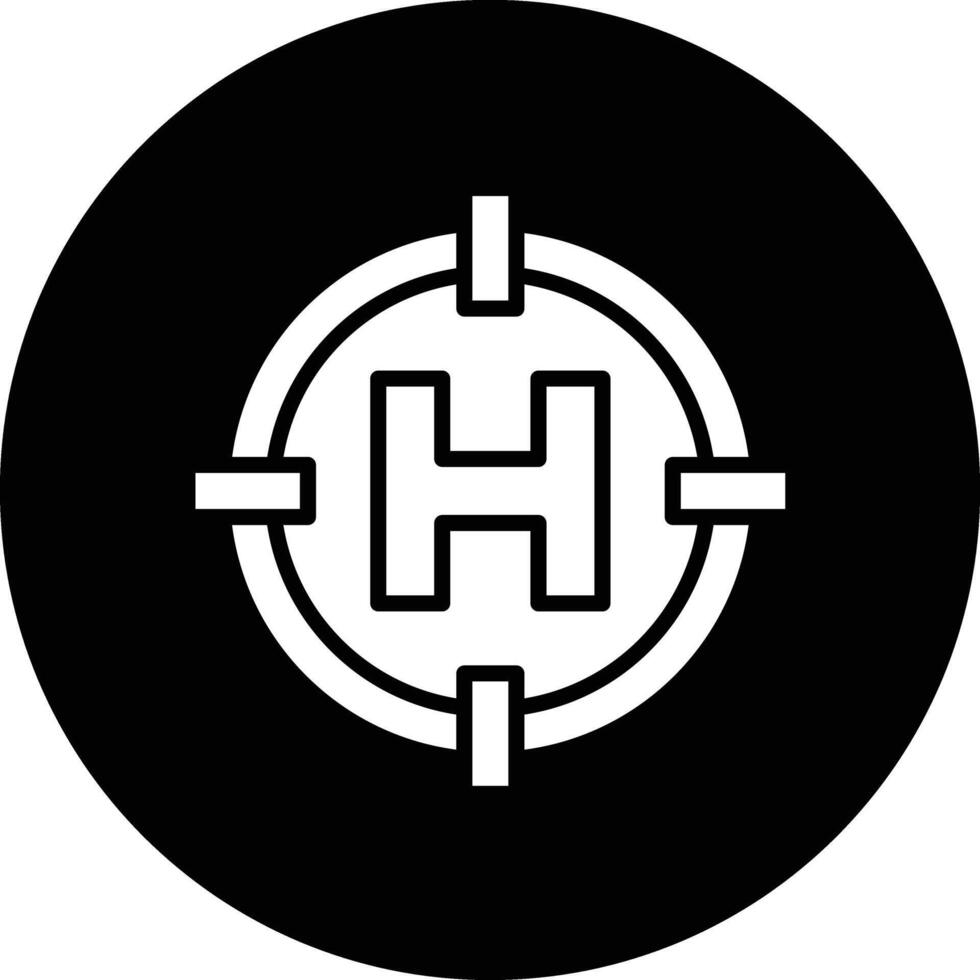 Helipad Icon Design Illustration vector