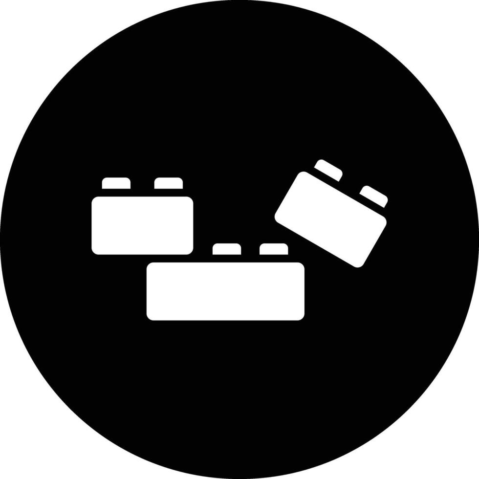 Plastic blocks Icon Design Illustration vector