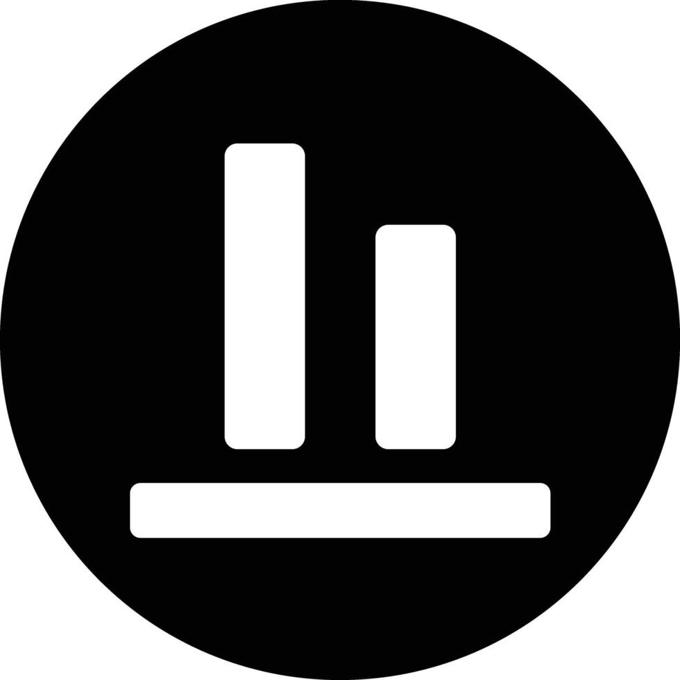 Bottom alignment Icon Design Illustration vector