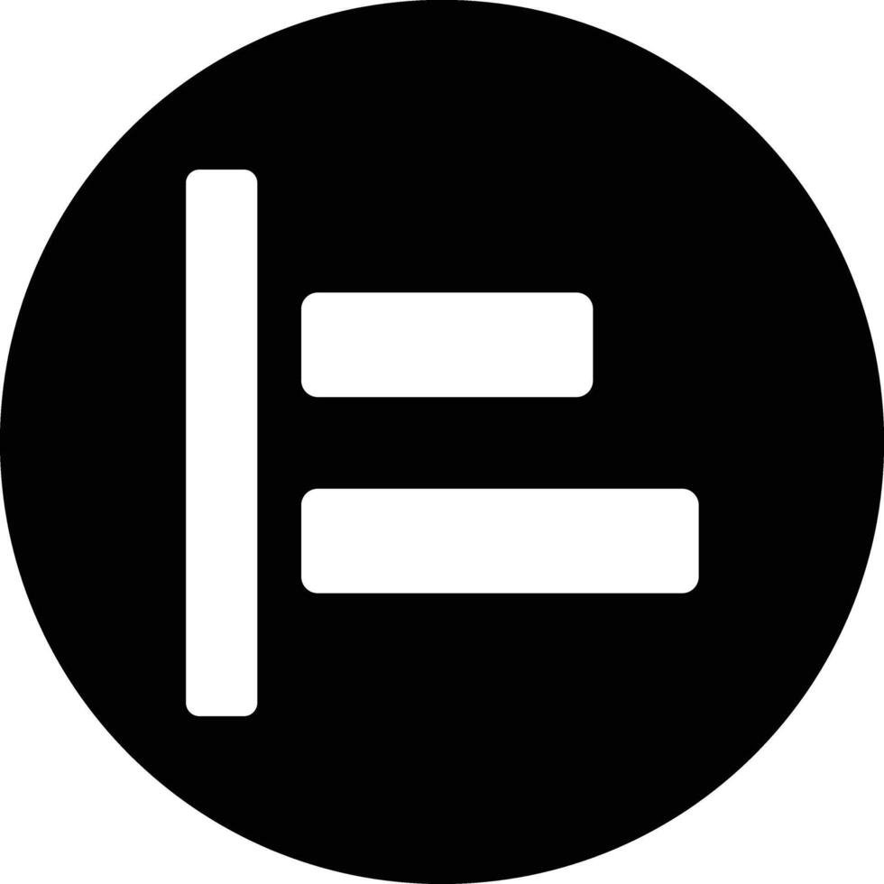 Left alignment Icon Design Illustration vector