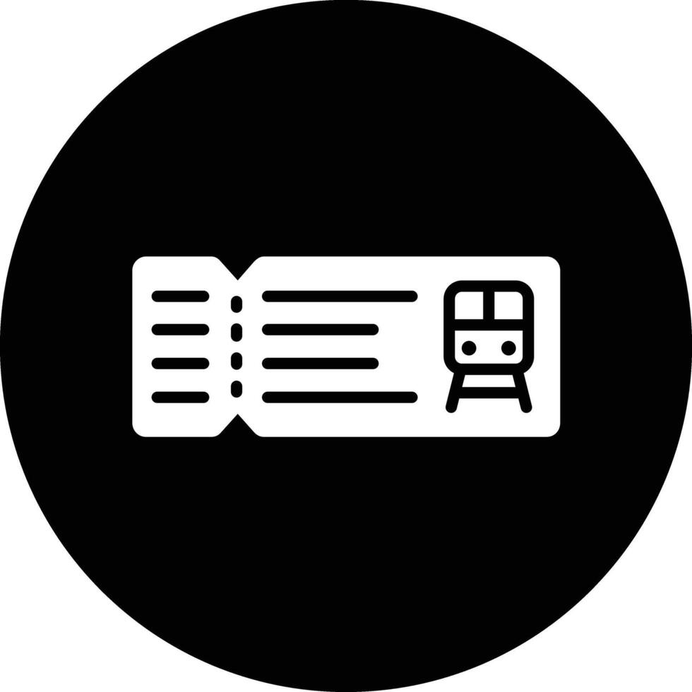 Train ticket Icon Design Illustration vector