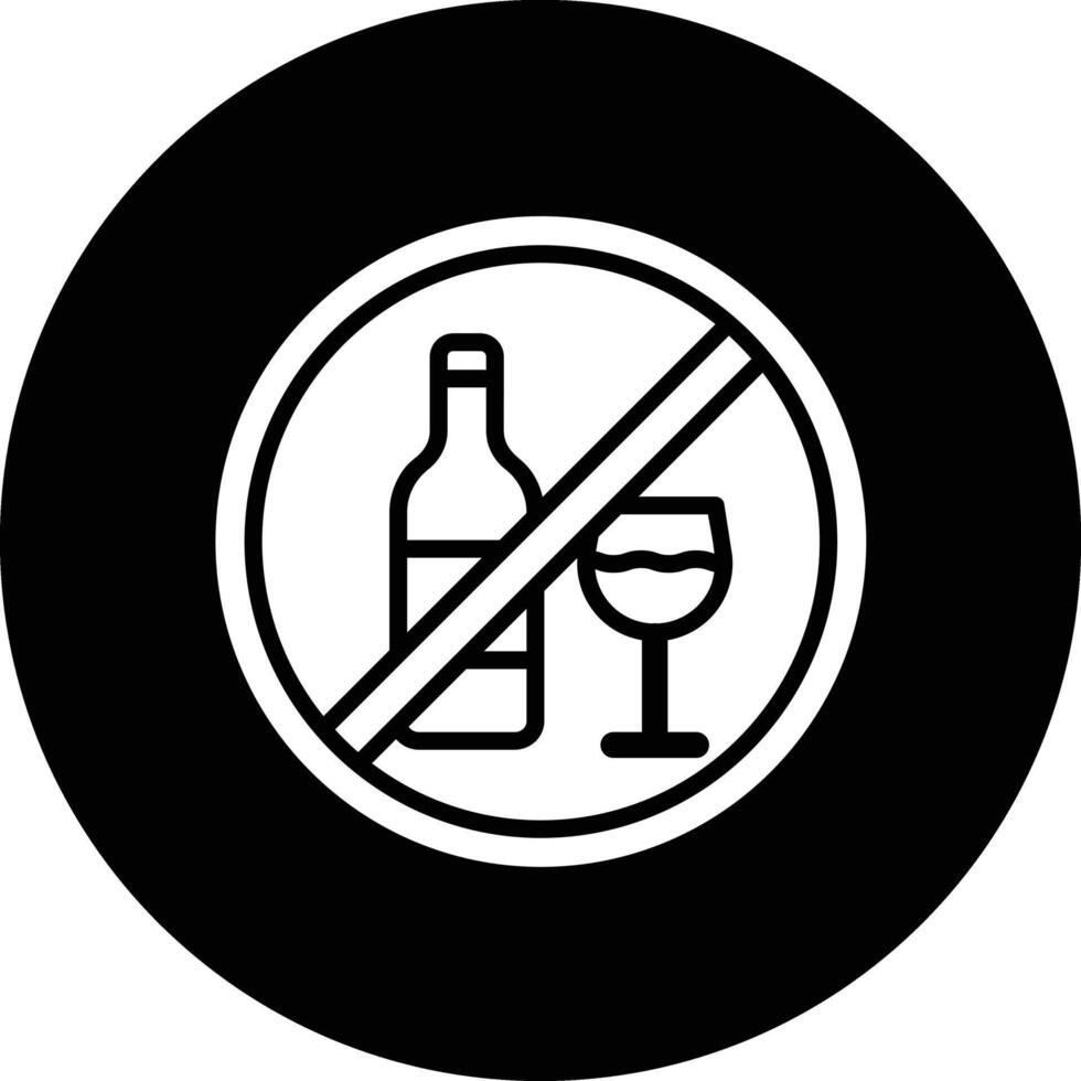 No alcohol Icon Design Illustration vector