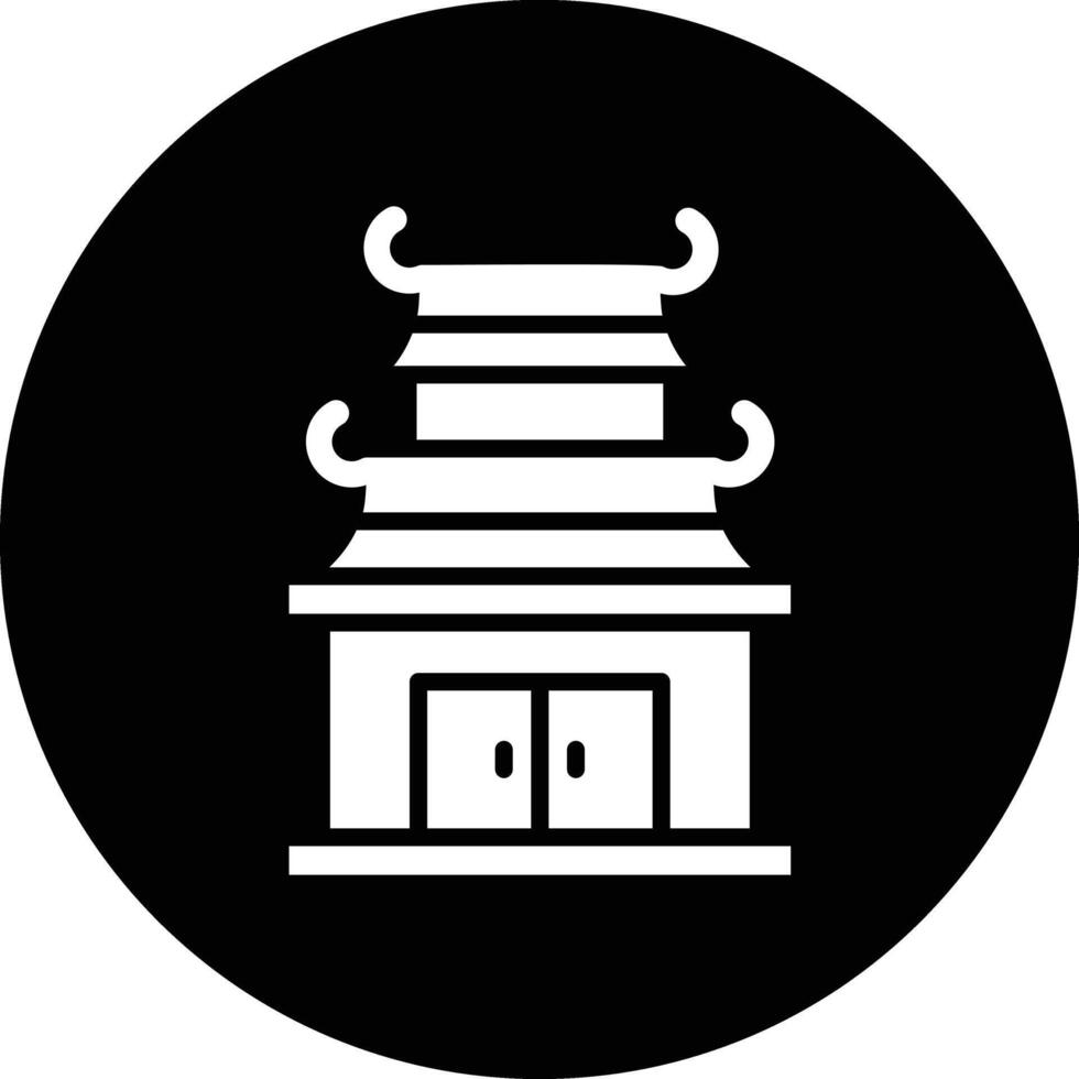 Chinese temple Icon Design Illustration vector