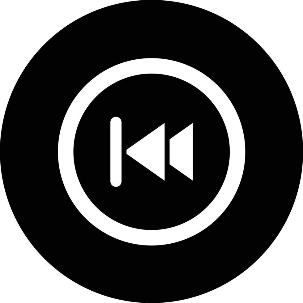 Backward Icon Design Illustration vector