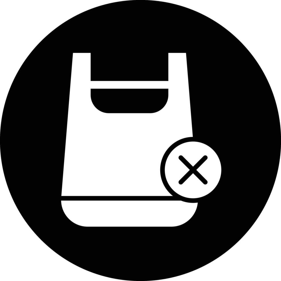 No plastic bag Icon Design Illustration vector