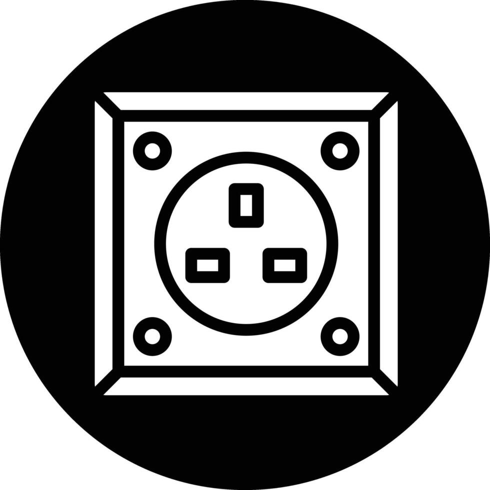 Power socket Icon Design Illustration vector