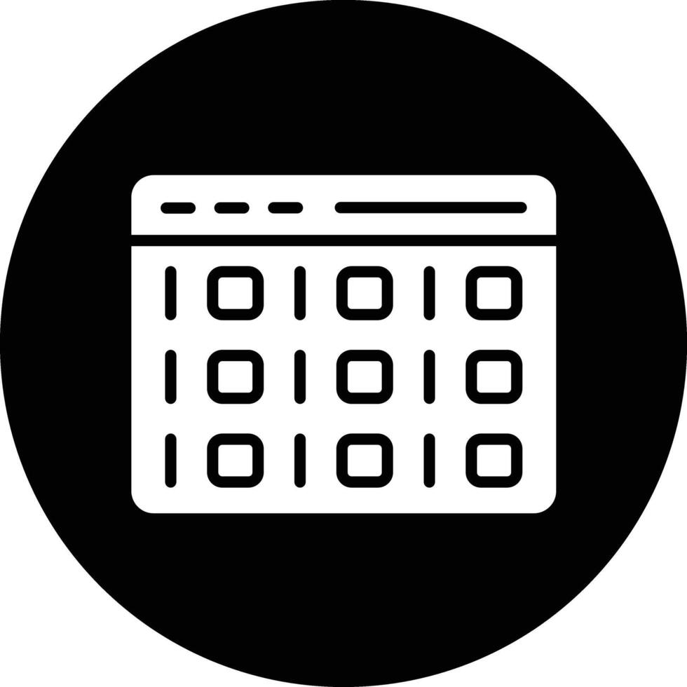 Binary Code Icon Design Illustration vector