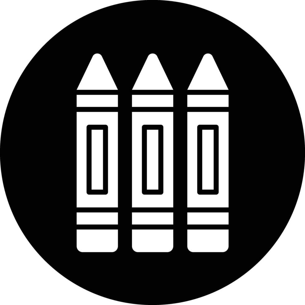 Pencil Crayon Icon Design Illustration vector