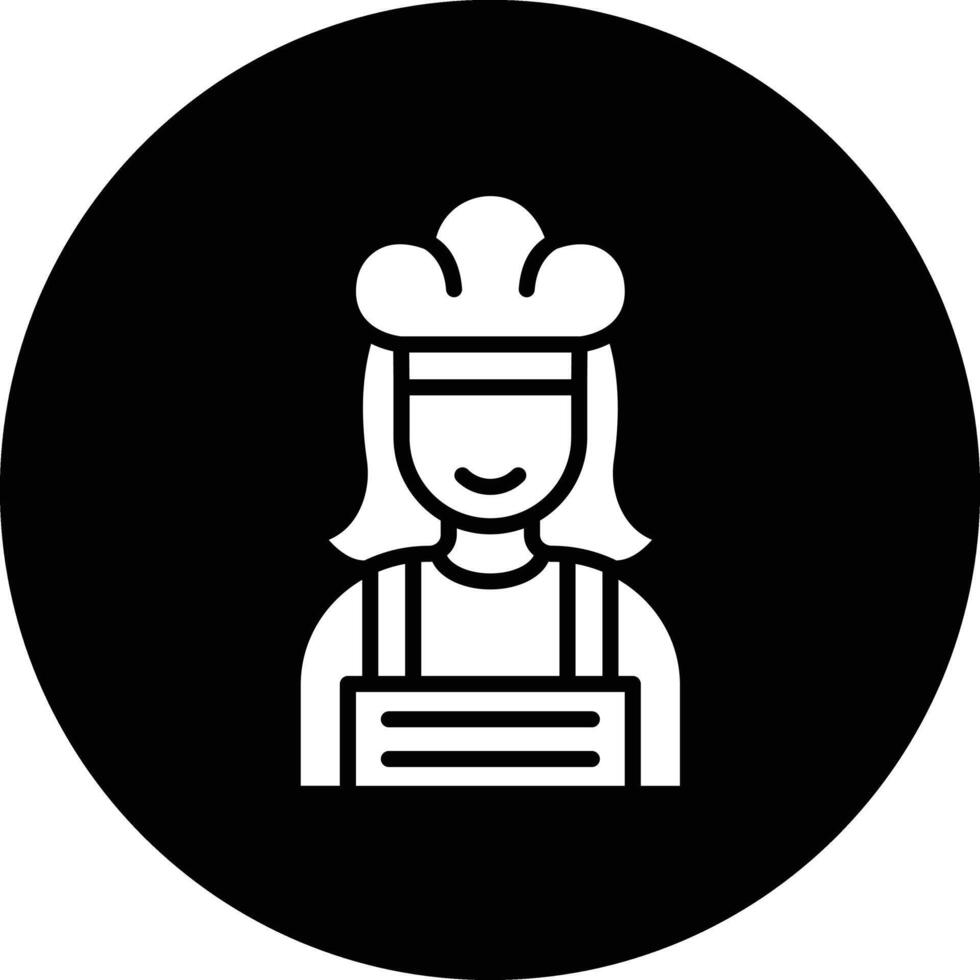 Female Chef Icon Design Illustration vector