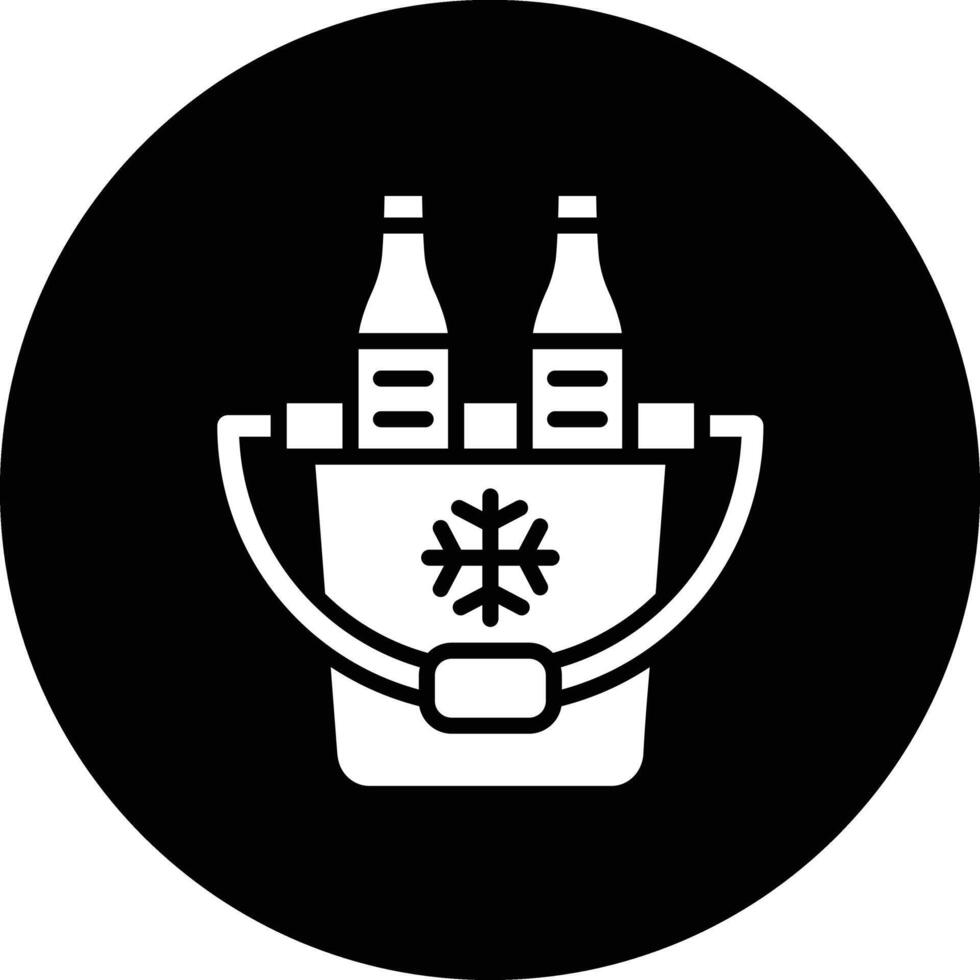 Ice Bucket Icon Design Illustration vector
