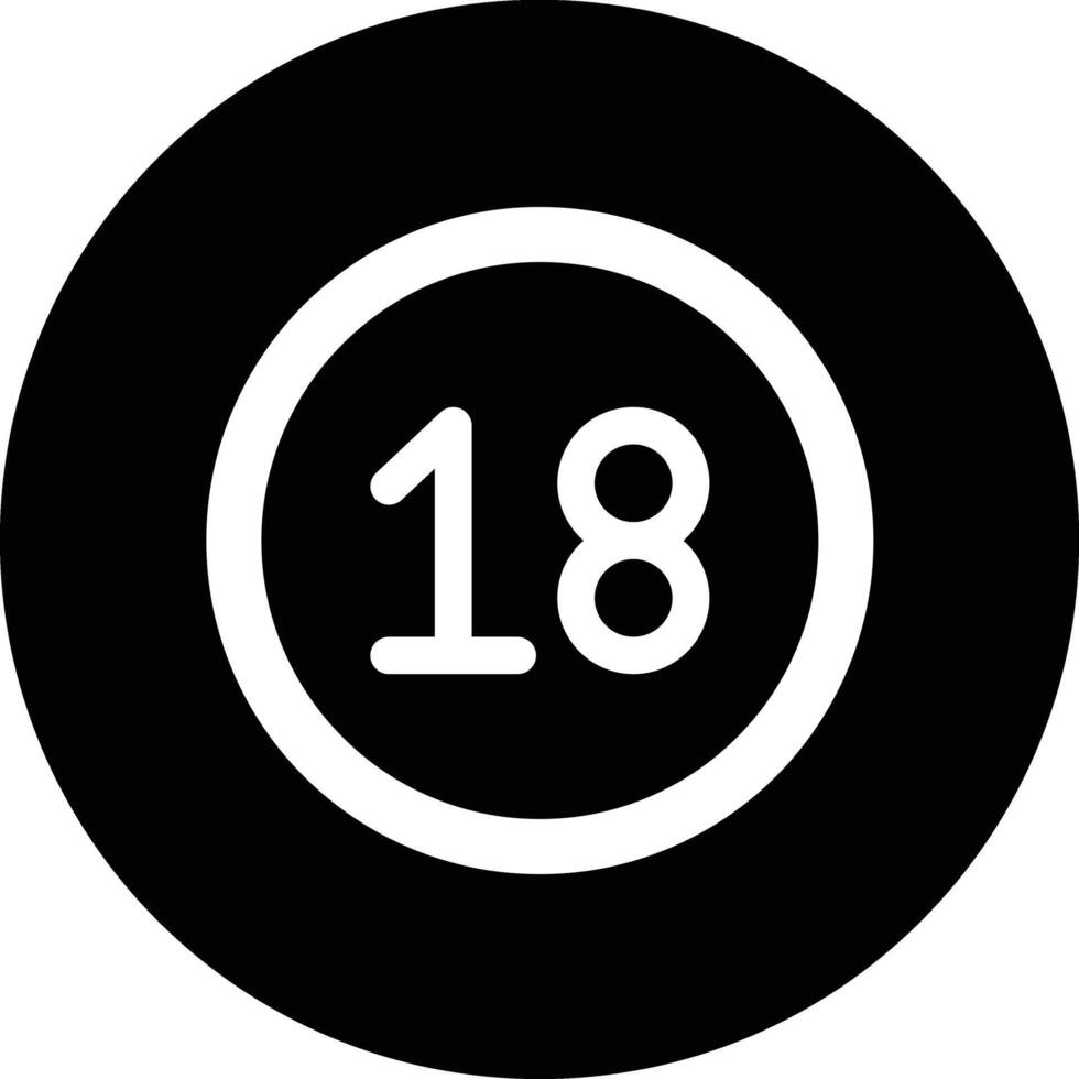 Eighteen Icon Design Illustration vector