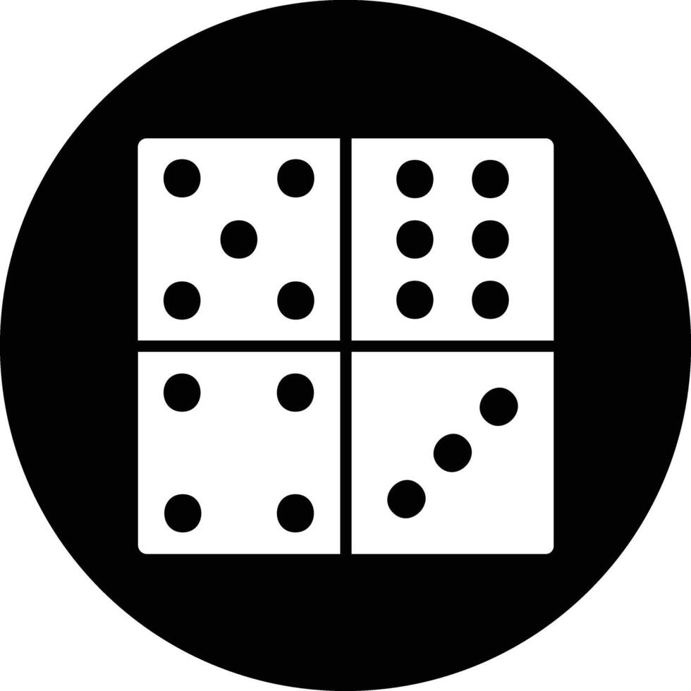 Domino Icon Design Illustration vector