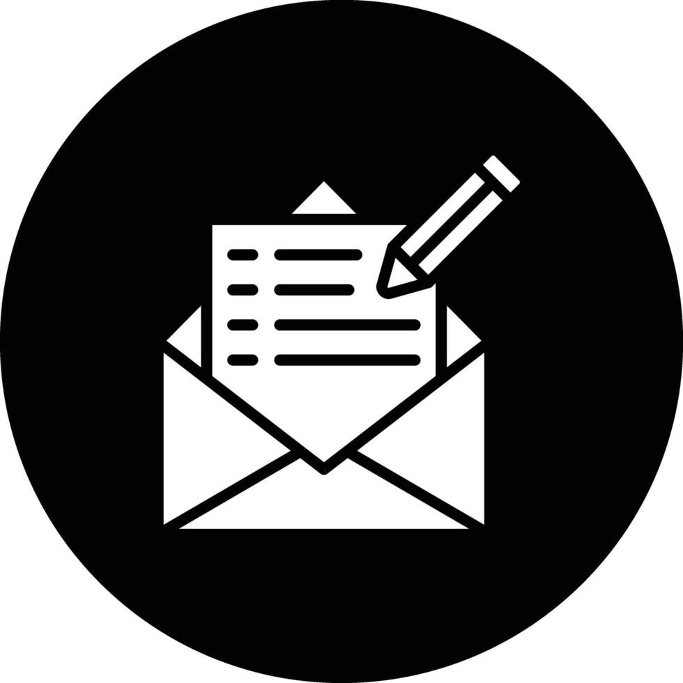 Write Mail Icon Design Illustration vector