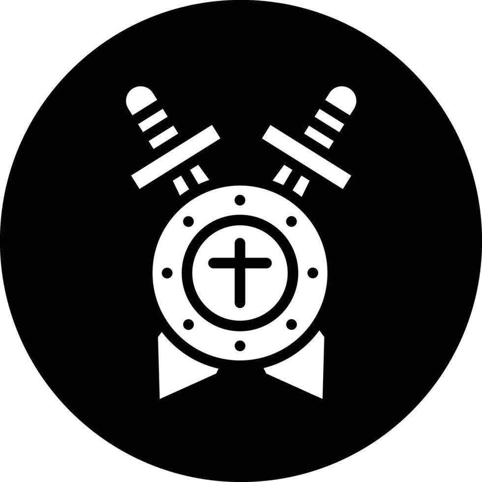 Shield with sword Icon Design Illustration vector