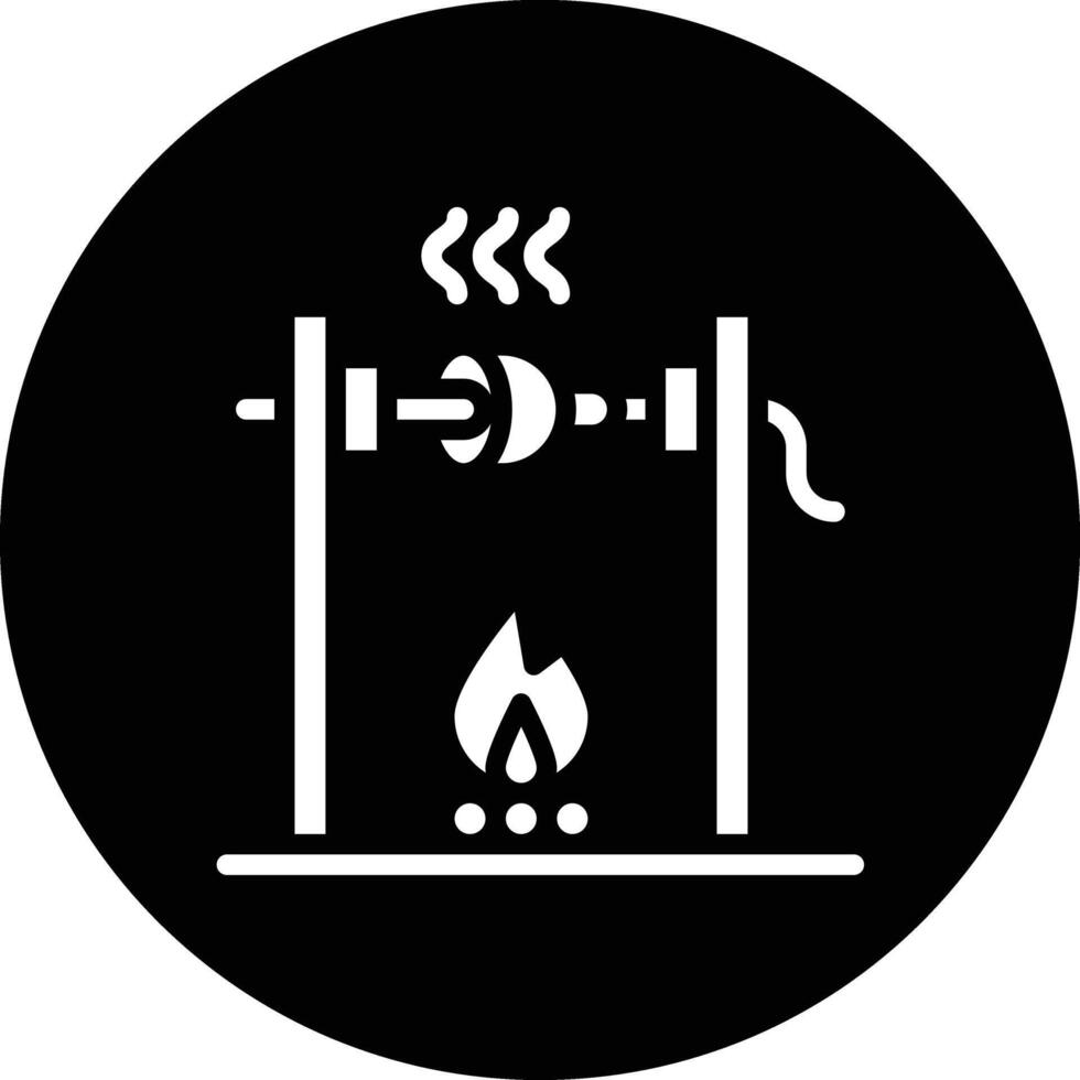 Medieval fire roasting Icon Design Illustration vector