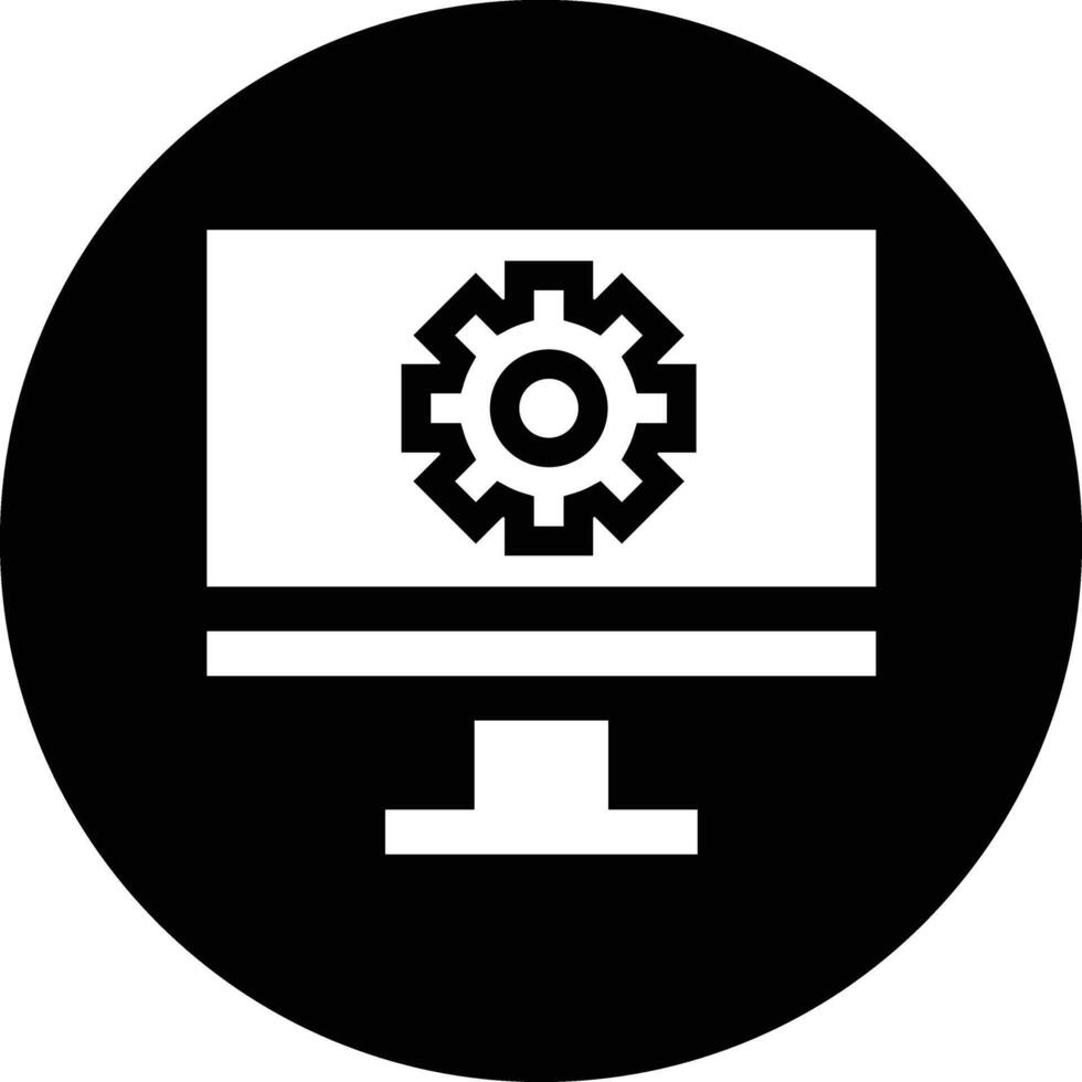 Computer Settings Icon Design Illustration vector