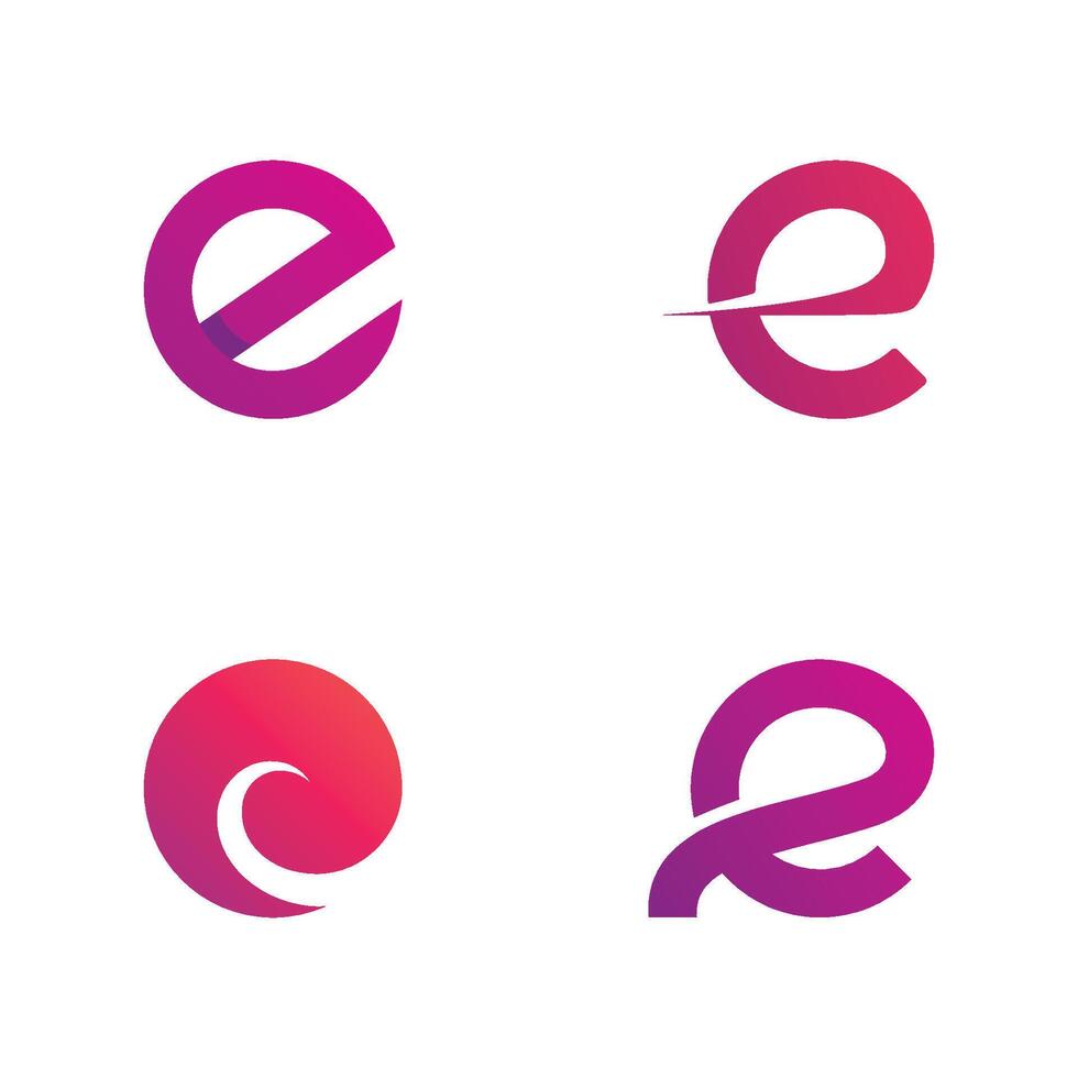 Letter E logo icon design template vector