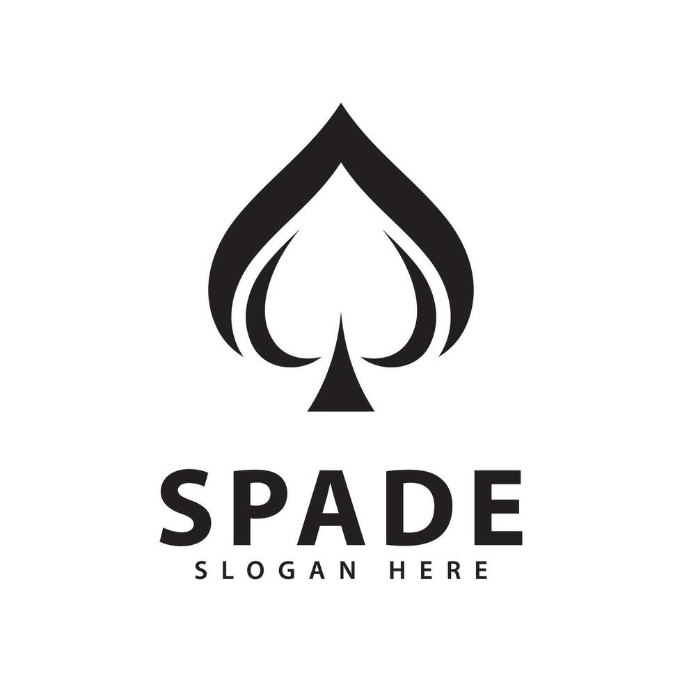 Ace of Spade Logo Design Icon vector