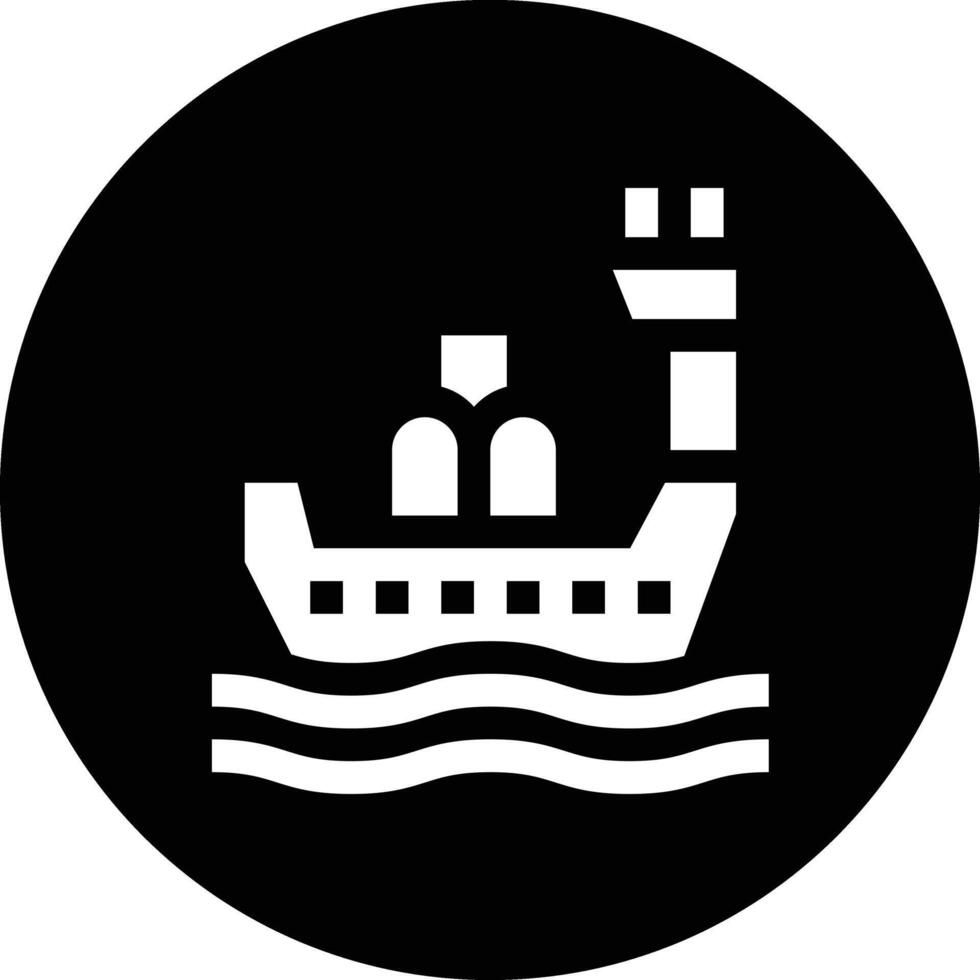 Drilling Boat Icon Design Illustration vector