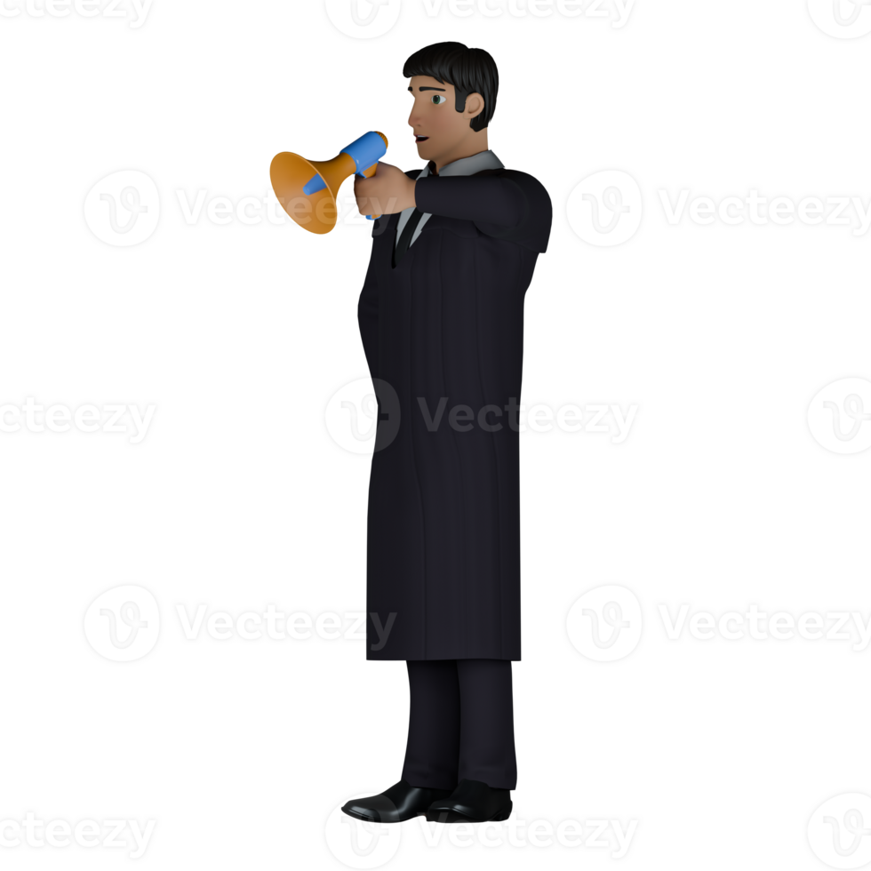Urban Male. A male judge looks like he is standing as if he is speaking with the help of a loudspeaker. Judge png