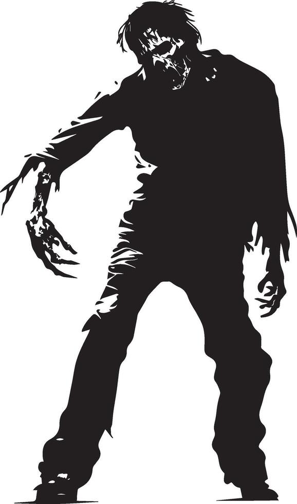 zombie silhouette black vector