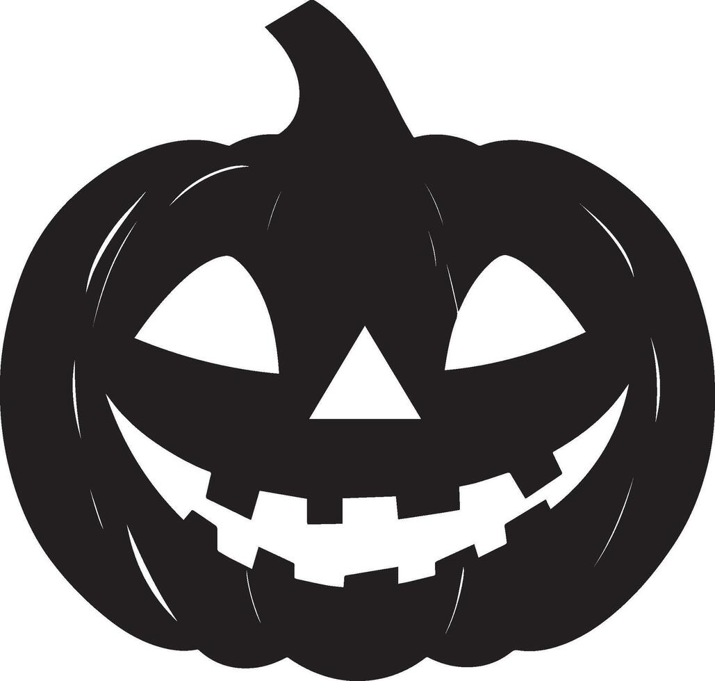 Jack o lantern silhouette black vector
