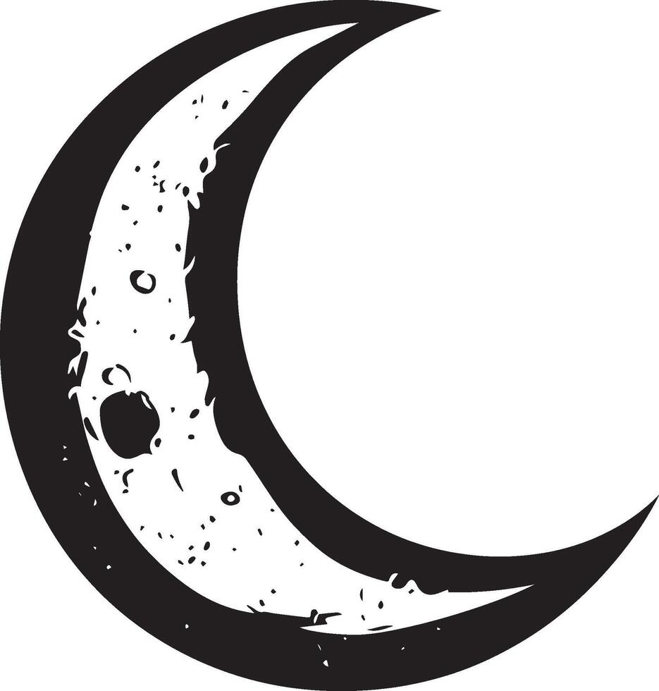 Moon linear black vector