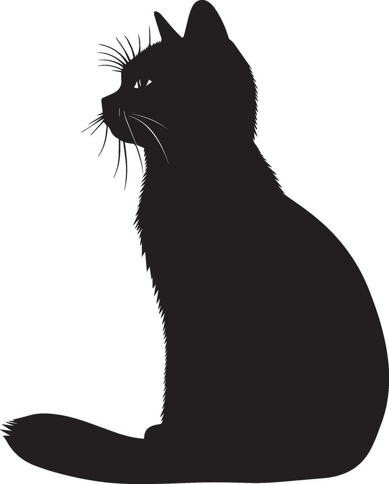 Halloween Cat silhouette black vector