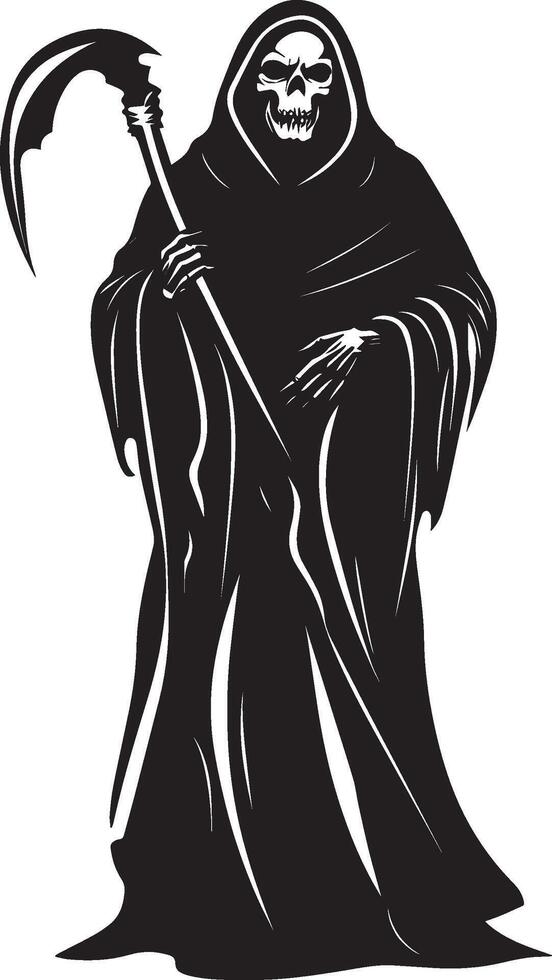 Grim Reaper clean simple black vector