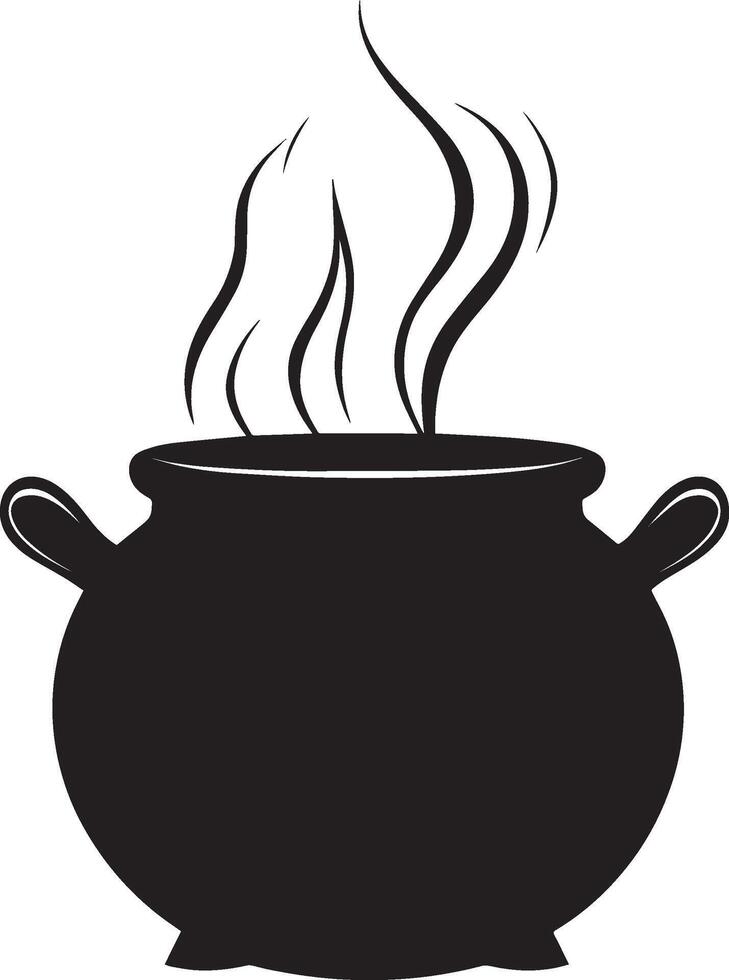 cauldron silhouette black vector