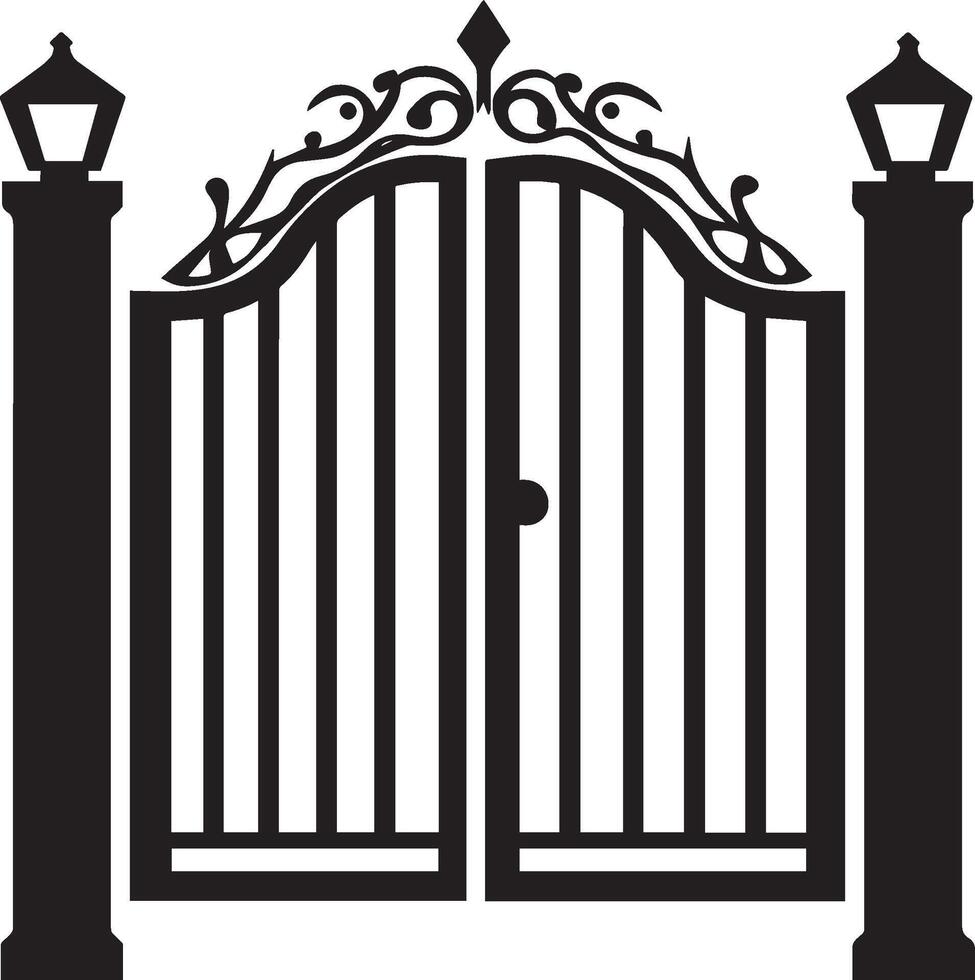 Gate clean simple black vector