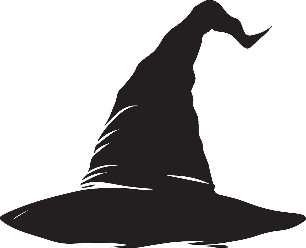Halloween Witch hat clean simple silhouette black vector
