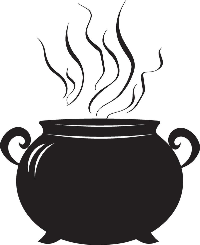 cauldron silhouette black vector