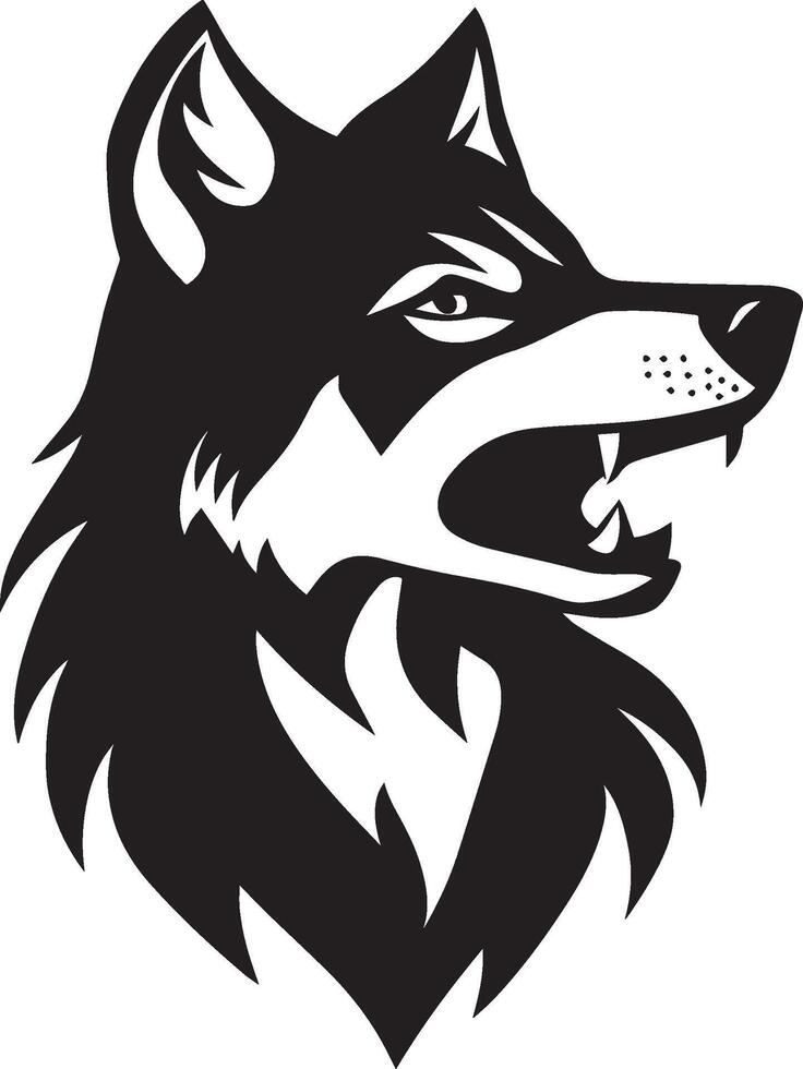 Halloween wolf clean simple black vector