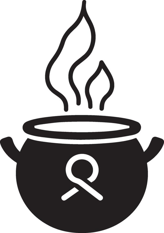 cauldron linear black vector