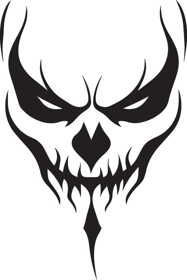 Scary Halloween Ghoul clean simple black vector
