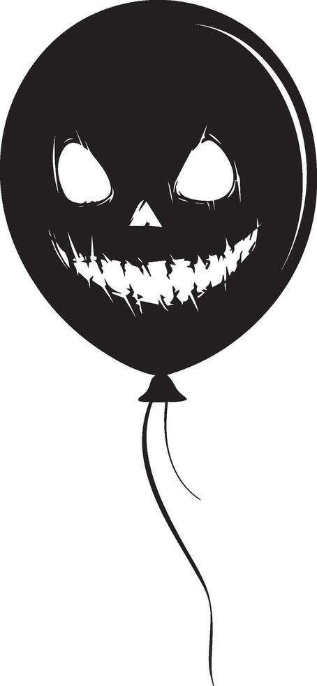 Halloween balloon clean simple black vector