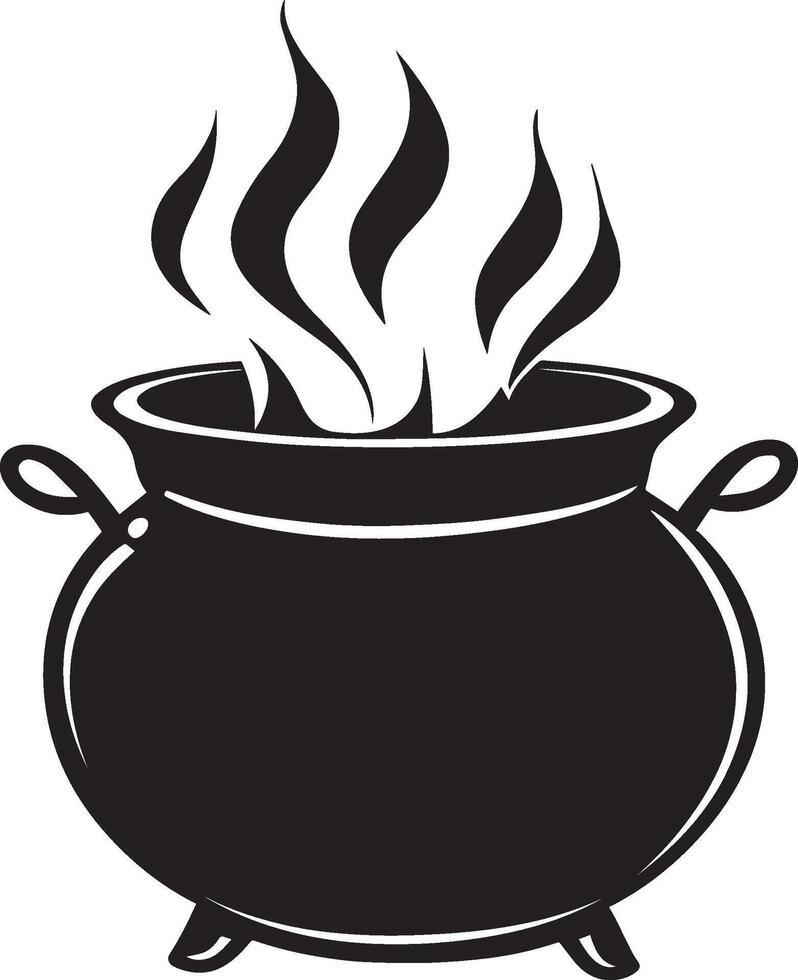 cauldron silhouette black vector