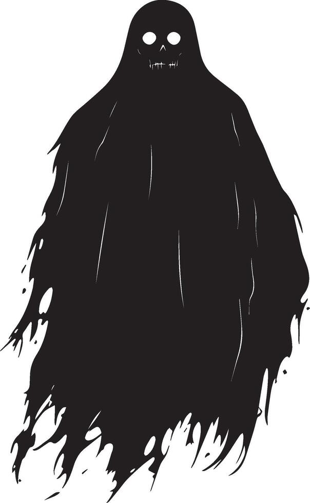 Halloween Ghost sheet silhouette black vector