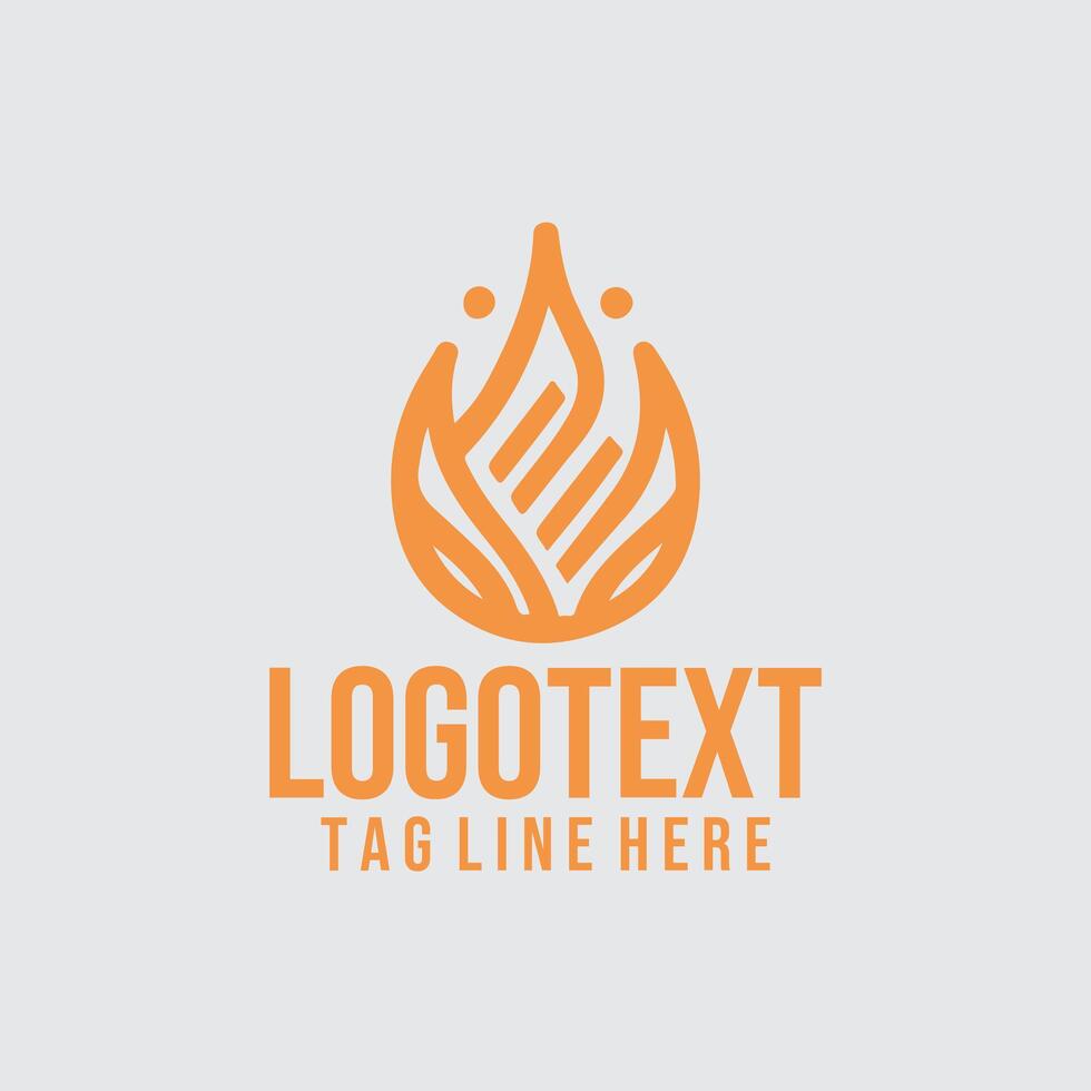 A logo design for a company that is orange and black vector