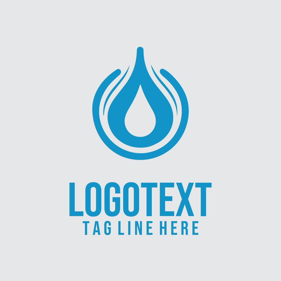 Water drop logo template vector