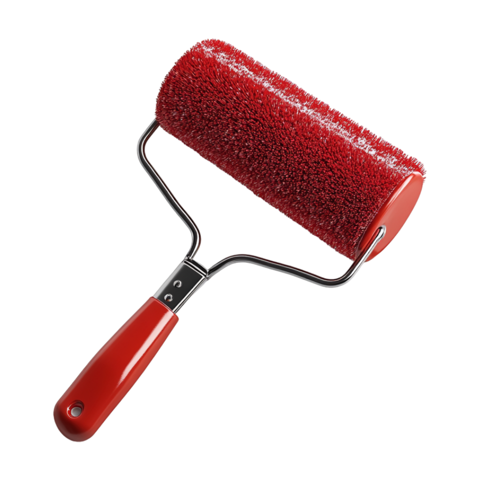 Paint Roller Wall Splash Color Brush on Transparent Background png